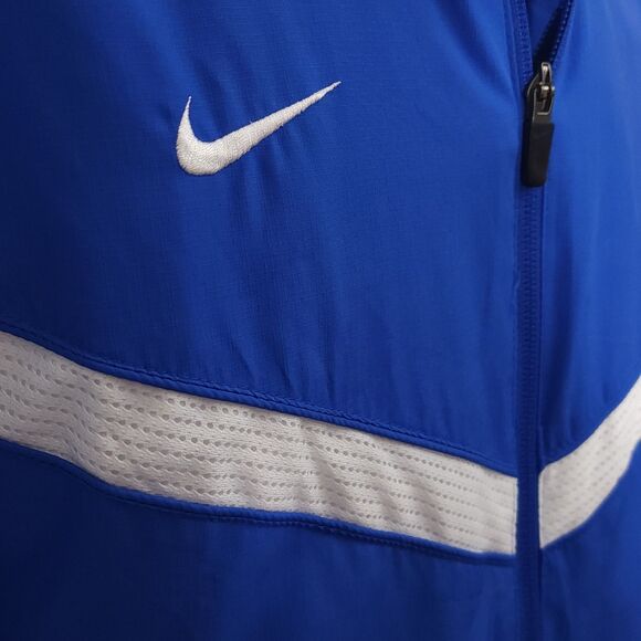 Vintage Nike Windbreaker Jacket Mens XL Blue White Swoosh Vented Sportswear - Picture 5 of 16